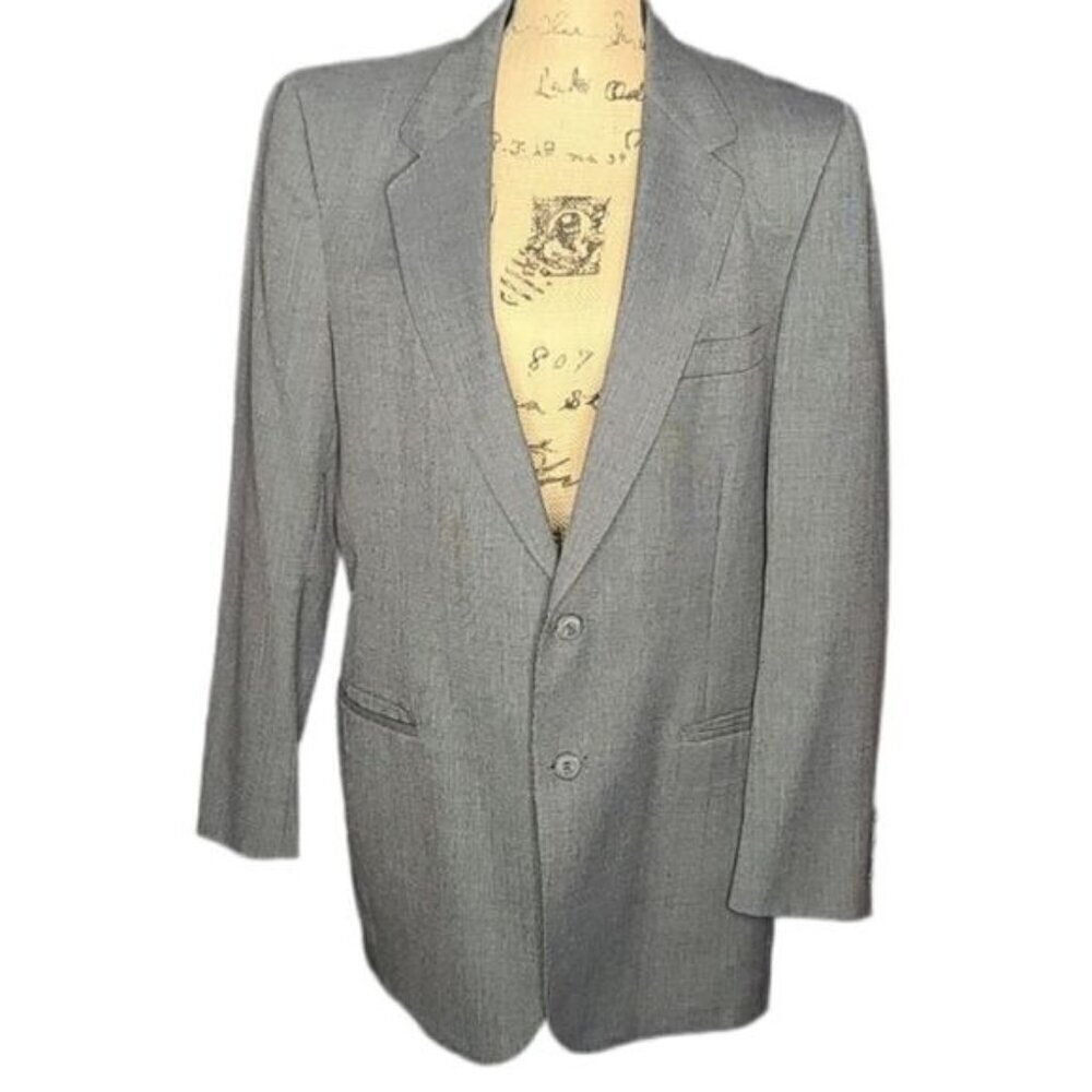 Vintage Lanvin Grey Men's Blazer Suit Jacket